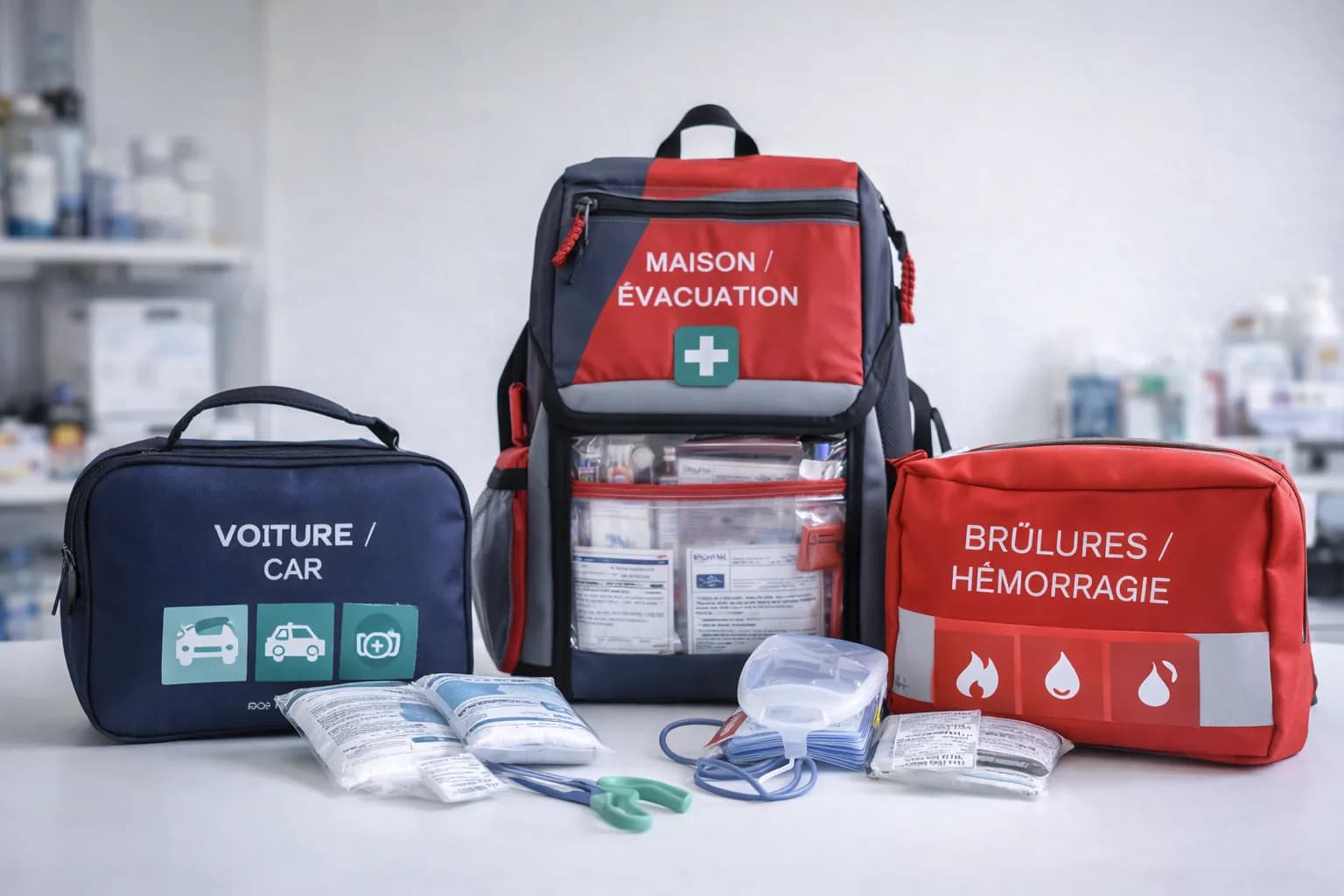 Kits d'urgence professionnels