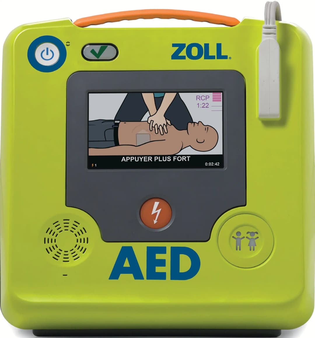 ZOLL AED 3 – vue de face avec écran